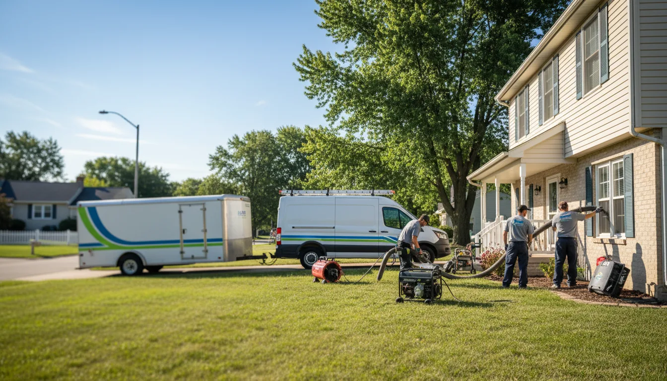 Flooded Basement Restoration And Cleanup With Repair in Columbus, WI near me
